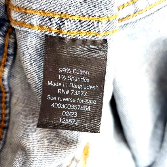 Simply Vera Vera Wang Womens Denim Jacket Small Distressed Frayed Hem - Picture 6 of 8